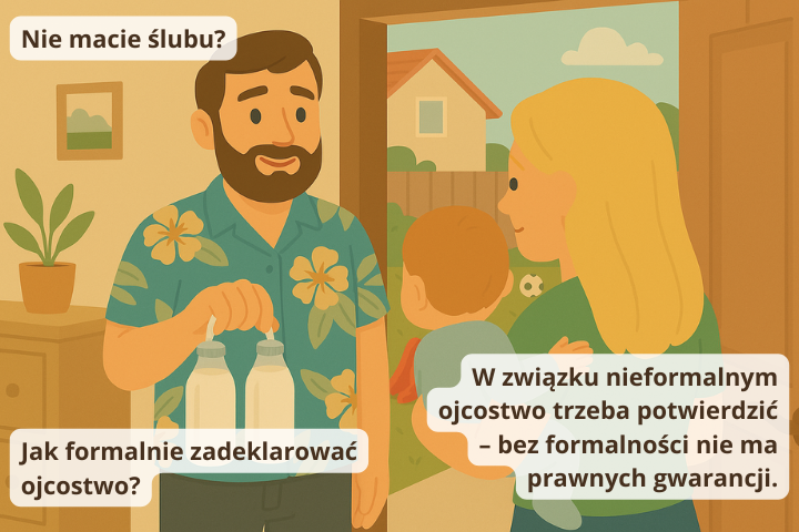 Jak formalnie zadeklarować ojcostwo w związku nieformalnym?